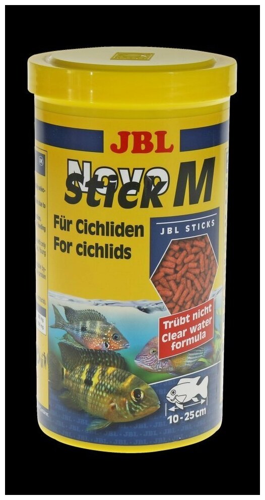 Корм для цихлид плотоядных JBL GMBH & CO. KG JBL NovoStick M в форме палочек, 1000 мл. (460 г.) - фотография № 11