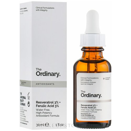 The Ordinary - Resveratrol 3% + Ferulic Acid 3% - Сыворотка с ресвератролом 3% + с феруловой кислотой 3% - 30 ml the ordinary serum resveratrol 3% ferulic acid 3% antioxidant 1 fl oz 30 ml