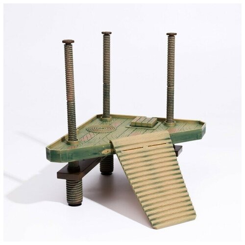 Платформа для черепах на регулируемых опорах с плавающим мостиком мостик 29 х 24 см 3740₽