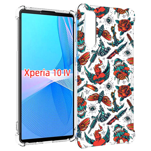 Чехол MyPads олд-скул-пак для Sony Xperia 10 IV (10-4) задняя-панель-накладка-бампер