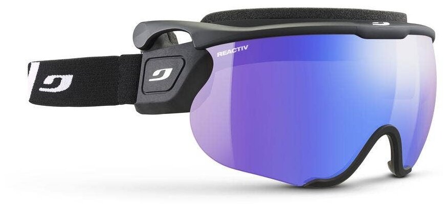 Очки горнолыжные Julbo 2022-23 Sniper Evo Black-White/Reactiv 1-3 High Contrast Flash Blue (US:L)