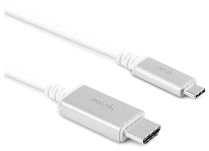 Кабель Moshi USB-C на HDMI. Длина 2 м. Цвет белый.