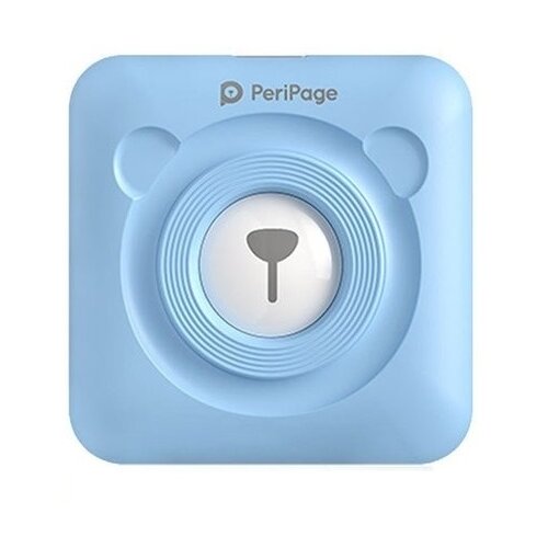 Мини принтер Peripage A6 304dpi 3 рулона белой бумаги портативный термопринтер голубой 445000₽