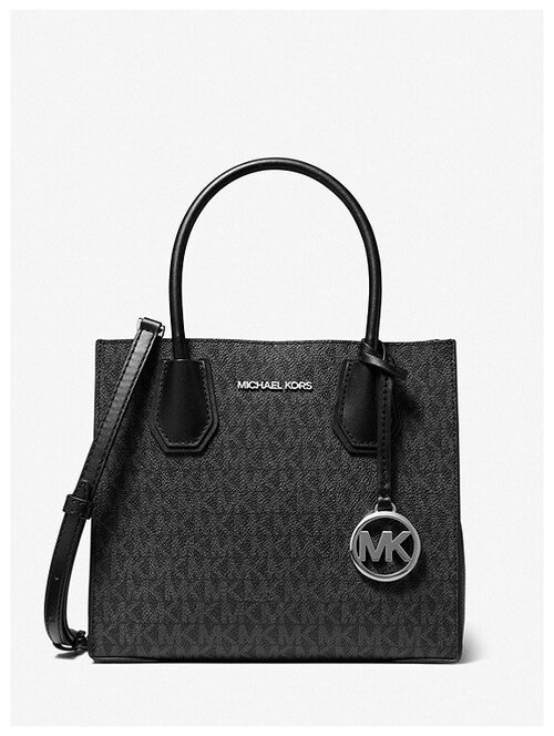 Сумка тоут MICHAEL KORS, фактура зернистая, черный