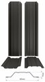 Штакетник металлический (евроштакетник) П-образный на забор (двусторонний цвет RAL 8019/8019 Темный Шоколад, высота 0.5м, ширина 85мм) - 10 шт