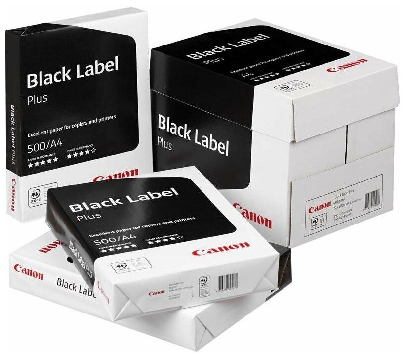 Бумага Canon A4 Black Label Plus 80 г/м²