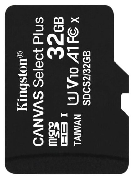 Карта памяти Kingston micro SDHC 32Gb Canvas Select Plus UHS-I U1 A1 (100/10 Mb/s) — фото 1