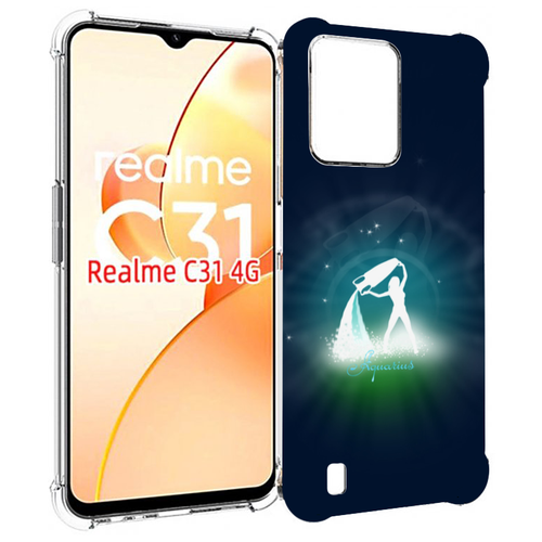 Чехол MyPads знак зодиака водолей 1 для OPPO Realme C31 задняя-панель-накладка-бампер чехол mypads знак зодиака стрелец 1 для oppo realme c31 задняя панель накладка бампер