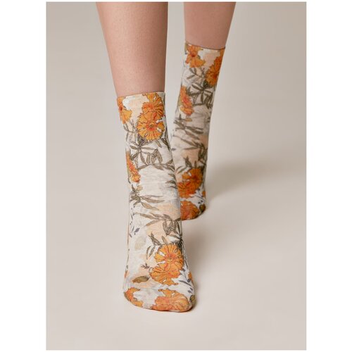 фото Женские носки conte elegant, размер 23-25, желтый