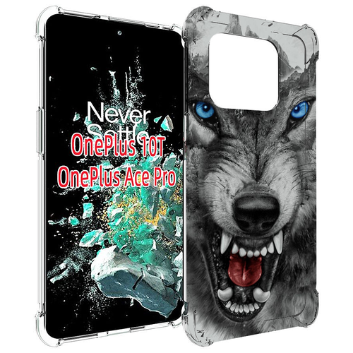 Чехол MyPads Волк-частица мужской для OnePlus 10T задняя-панель-накладка-бампер