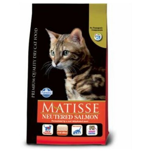 Сухой корм для стерилизованных кошек и кастрированных котов Farmina Matisse, с лососем, 1.5 кг
