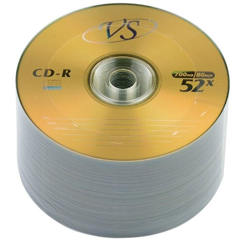 Диски CD - R VS 700 Mb 52x, комплект 50 шт, Bulk диск cd r vs 700 mb 52x bulk 50 50 600