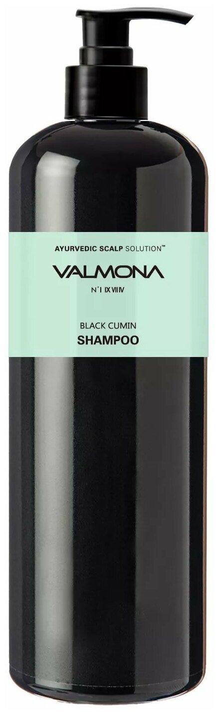 VALMONA Шампунь для волос аюрведа, 480 мл VALMONA Ayurvedic Scalp Solution Black Cumin Shampoo