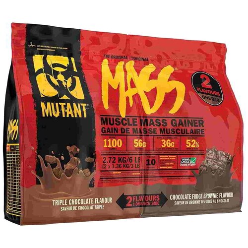 Mutant Mass 6 lb Тройной шоколад & Брауни с шоколадной помадкой mutant mass 6 lb тройной шоколад