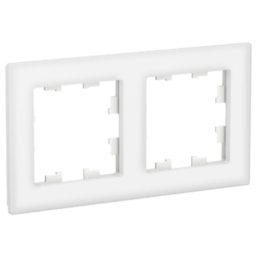 Рамка двухпостовая ATLASDESIGN NATURE, стекло белый | код ATN320102 | Schneider Electric (10шт. в упак.)