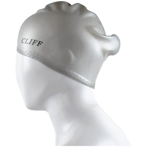 Шапочка для плавания CLIFF силиконовая CS13/2, для длинных волос, серая