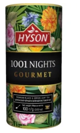 Чай Hyson Gourmet 1001 ночь черный и зеленый - фотография № 3