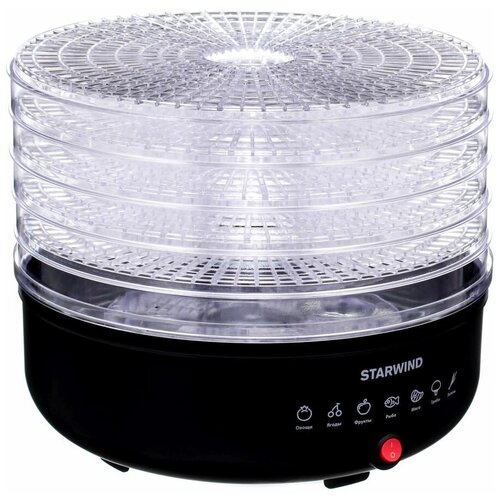 Сушилка для овощей и фруктов STARWIND SFD1510 серый 5 поддонов 390000₽