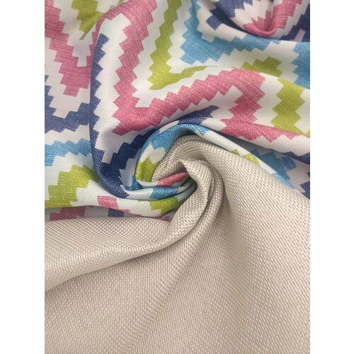 Ткань Рогожка зигзаг блэкаут штороная 2,8х1,5м