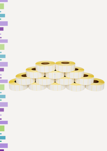 Изображение товара Термотрансферная этикетка полуглянец 30х20, 14 роликов(2000 шт в ролике) втулка 40 мм упаковка