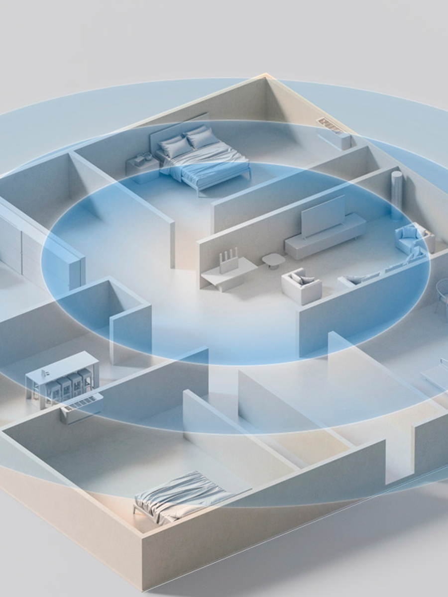 Wi-Fi покрытие роутера Xiaomi BE3600 в трехкомнатной квартире