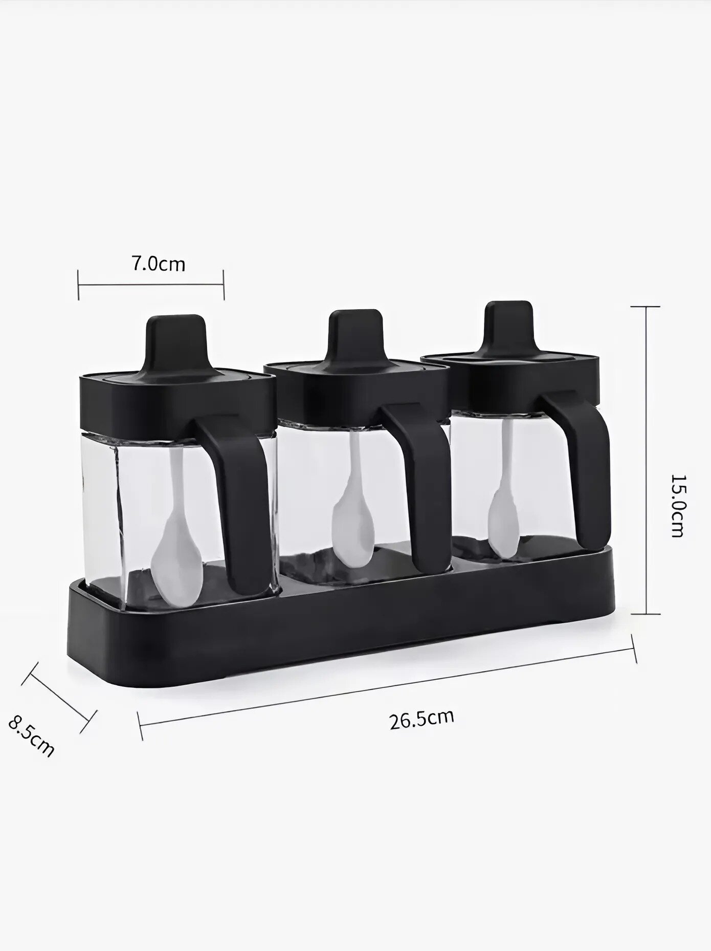 Набор для специй, сахарница, солонка на подложке — фото 1