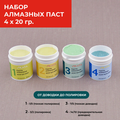 Набор из 4-х алмазных паст