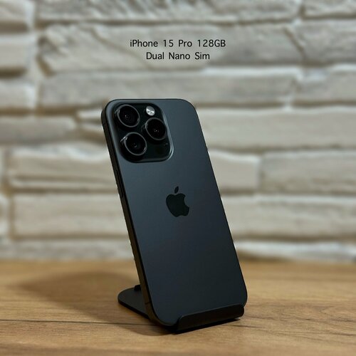 Изображение товара Смартфон Apple iPhone 15 Pro 128 ГБ, Dual nano SIM, черный титан
