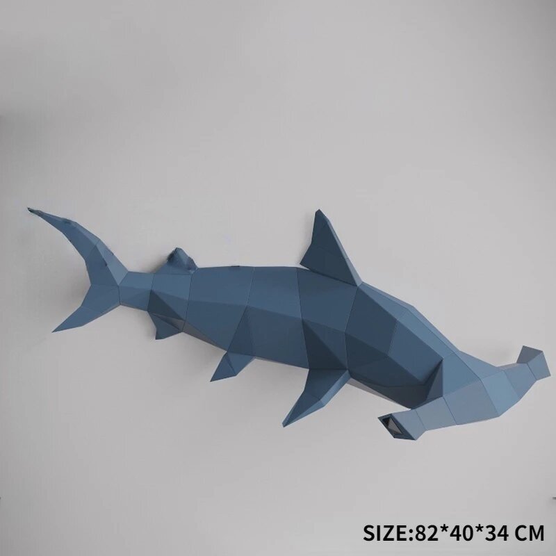 Морские животные Осьминог Дельфин Акула Кит Бумажная модель Papercraft 3D DIY Оригами Головоломки ручной работы Игрушки Домашний декор Украшение стен, K