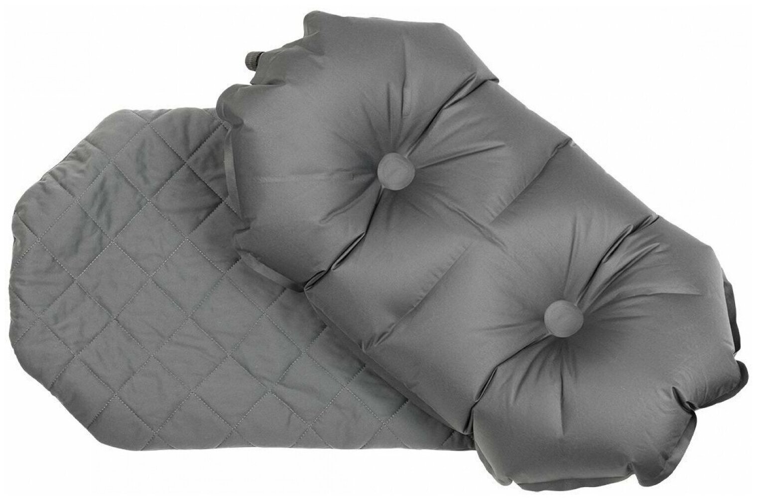 Надувная подушка Klymit Pillow Luxe Grey, серая - фотография № 7