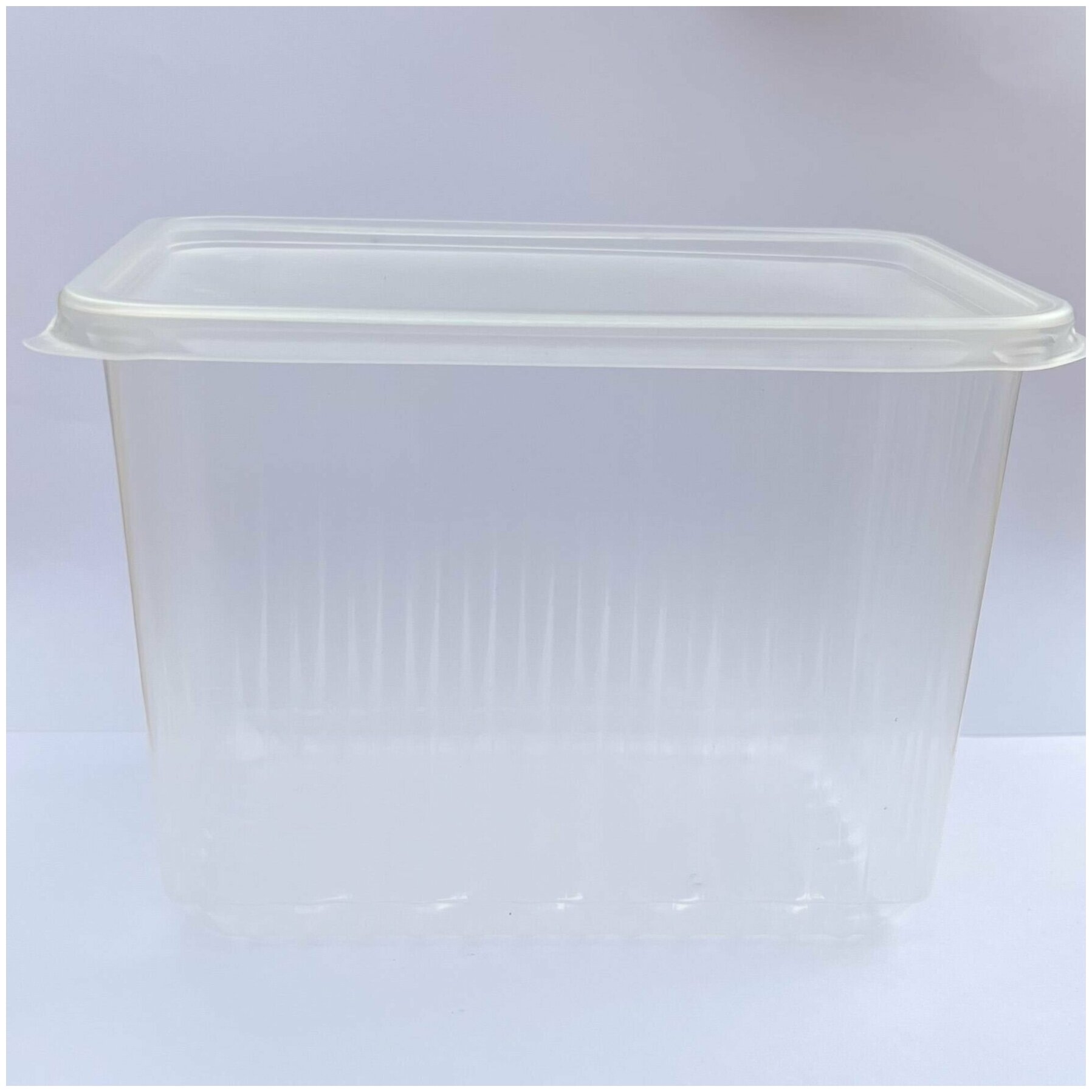 Контейнер одноразовый с крышкой 2000 мл 10 шт., набор пластиковой посуды пищевой ланч бокс лоток для хранения и заморозки продуктов - фотография № 2