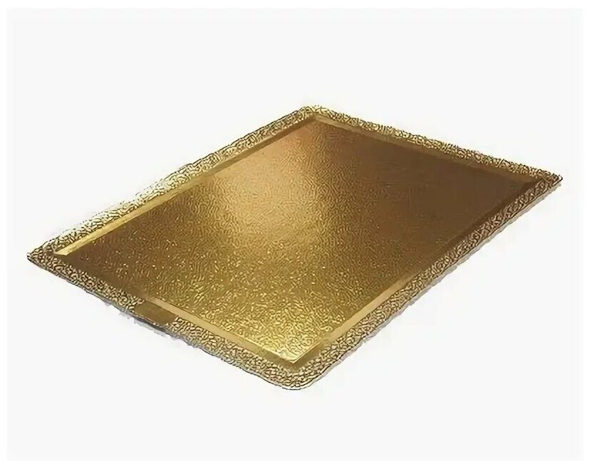 Подложка под торт усиленная 32х42 см. золото леонардо 2,5 мм.