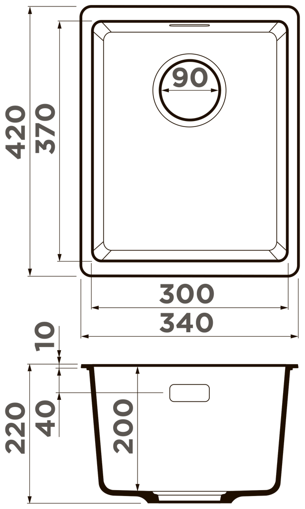 Кухонная мойка Omoikiri Kata-34-U-SA - фотография № 2