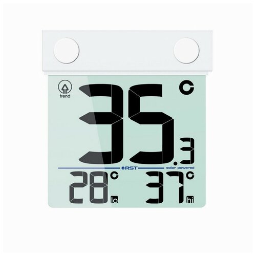 Термометр цифровой на липучке с солнечной батареей RST01389 товары для дачи и сада rst цифровой оконный термометр на липучке rst01077