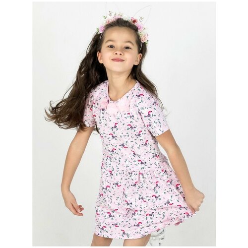 Платье для девочки Малиновка короткий рукав 4-6 лет ПЛ0117-32