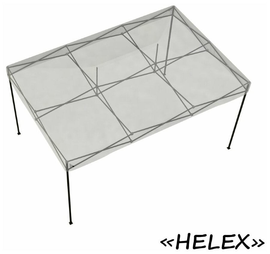Helex Тент-шатер быстросборный Helex 4335 3x4,5х3м полиэстер белый - фотография № 17