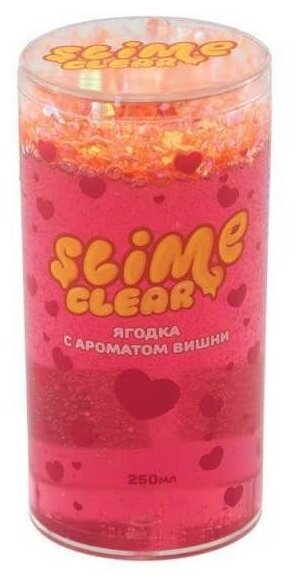 Slime Clear-slime Ягодка с ароматом вишни 250 г S130-34 с 5 лет