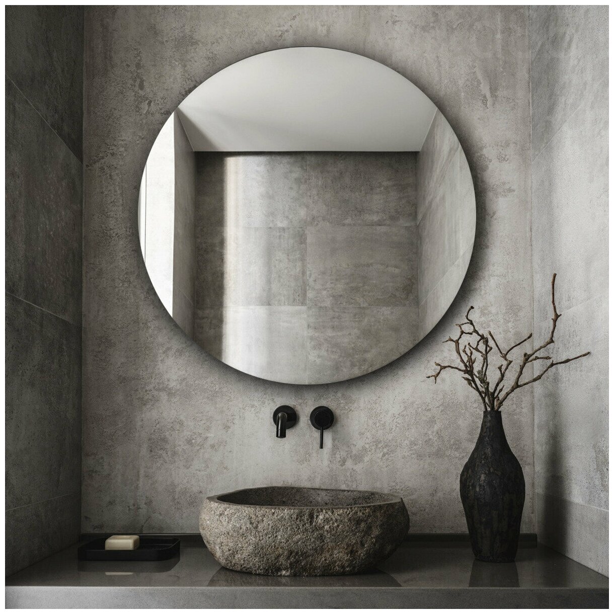 Зеркало для ванной Maskota Зеркало настенное круглое парящая конструкция