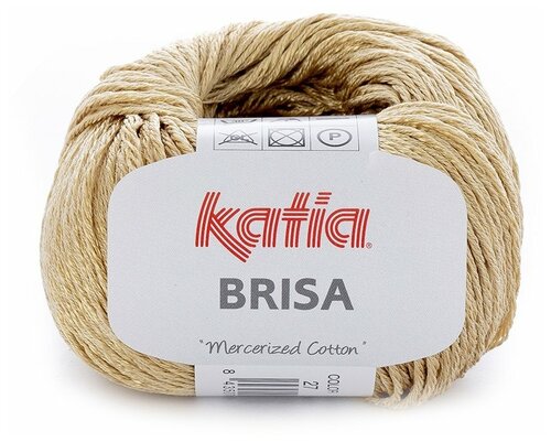 Пряжа Brisa Katia (Бриса), цвет 27 золото, 50гр/125м, 60% хлопок, 40% вискоза, 1 моток