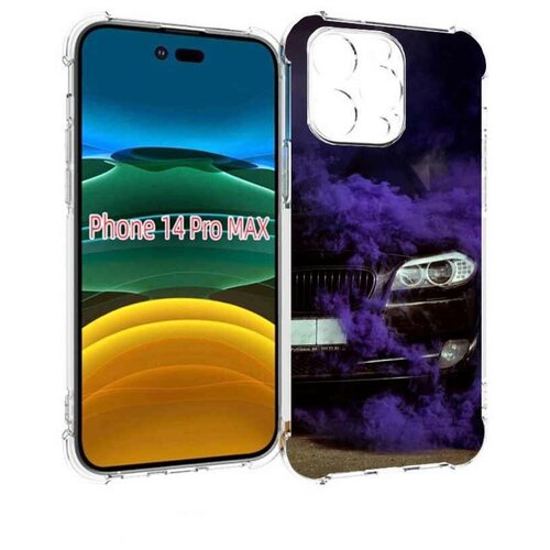 Чехол MyPads бмв-с-фиолетовым-дымом мужской для iPhone 14 Pro Max задняя-панель-накладка-бампер чехол mypads бмв с фиолетовым дымом мужской для oppo k10 4g задняя панель накладка бампер