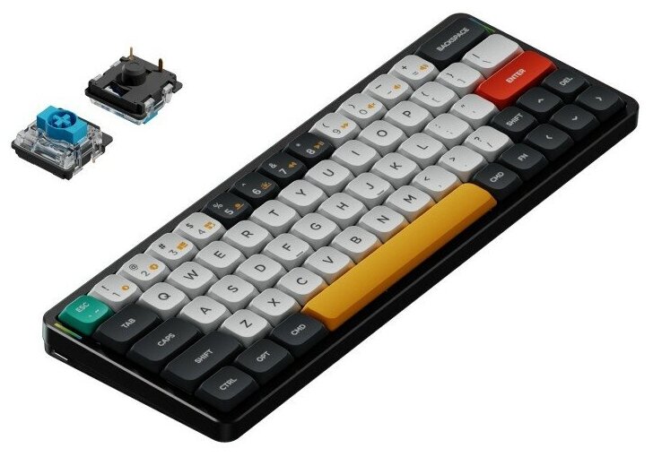 Клавиатура Nuphy AIR60 беспроводная механическая ультратонкая, 64 клавиши, RGB подсветка, Brown Switch для PC