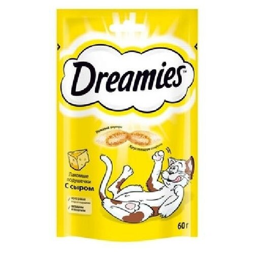 Dreamies Лакомые подушечки для кошек с сыром 7556 0,06 кг 22974 (2 шт)