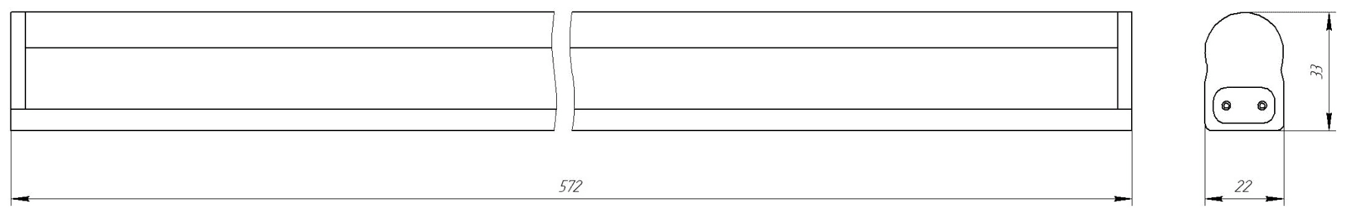 Светильник светодиодный 8 Вт 700 Лм 572 мм, IP20 - фотография № 6