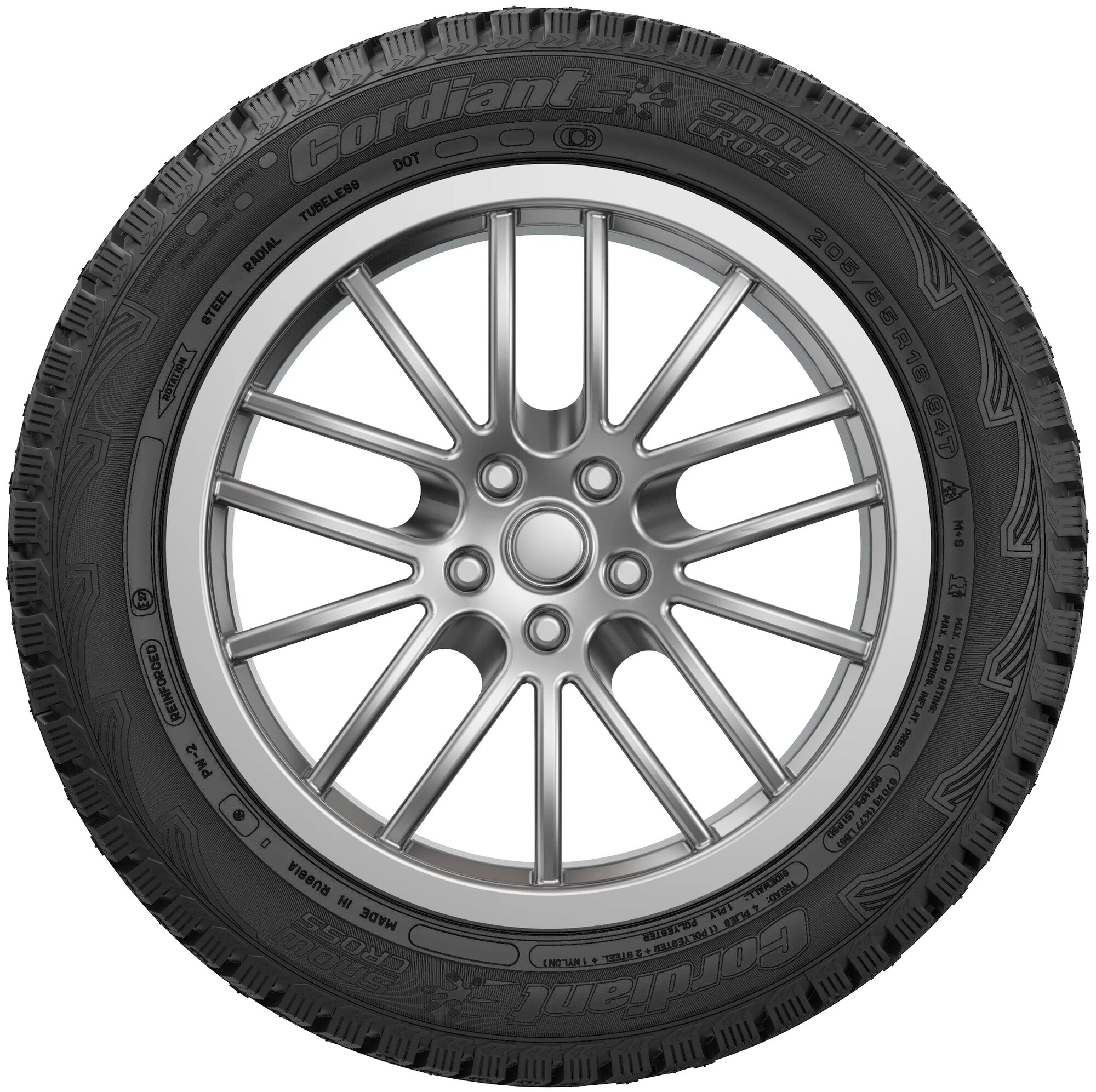 Зимние шины Cordiant Snow Cross (PW-2) 185/60 R15 84T шип - фотография № 3