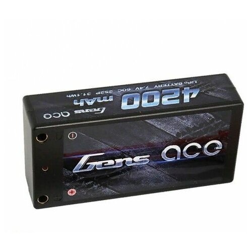 Аккумулятор LiPo GensAce - 7.4В 4200мАч 60C (2S2P, серия Pro Racing, Hard case shorty)