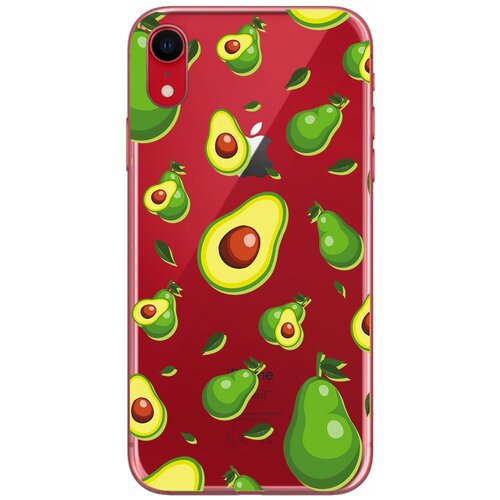 Силиконовый чехол Mcover для Apple iPhone XR с рисунком Много авокадо силиконовый чехол mcover для apple iphone 12 pro с рисунком много авокадо