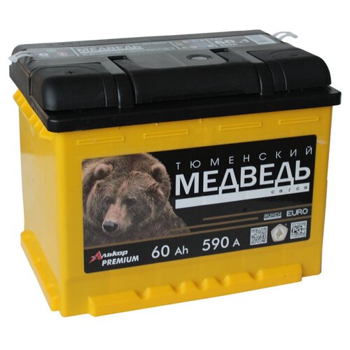 Аккумулятор Тюменский медведь 60 Ah EN 590 п/п