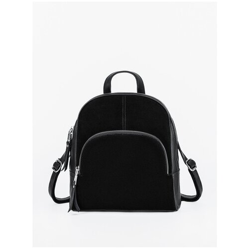 фото Рюкзак женский из натуральной кожи nove 1151-208 черная замша