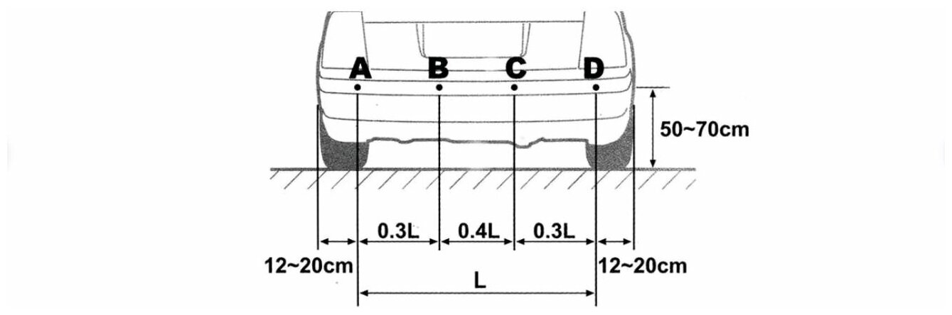 Парктроник на 4 датчика Assistant Parking Sensor