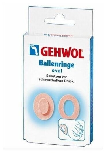 Пластырь Gehwol Ballenringe Oval Накладки кольцо овальные, 6 шт.